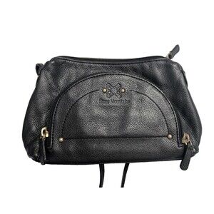 Stone Mountain Black Leather Crossbody Bag Wallet Organizer Purse Womens